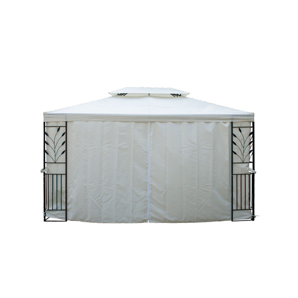 Side panels for gazebo, beige, 4 pieces