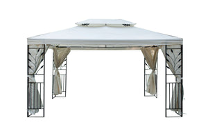 Side panels for gazebo, beige, 4 pieces