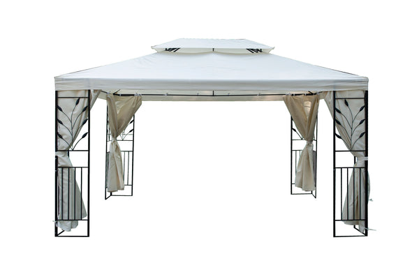 Side panels for gazebo, beige, 4 pieces