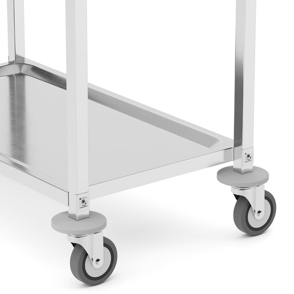 Servierwagen Edelstahl mit 2 Etagen