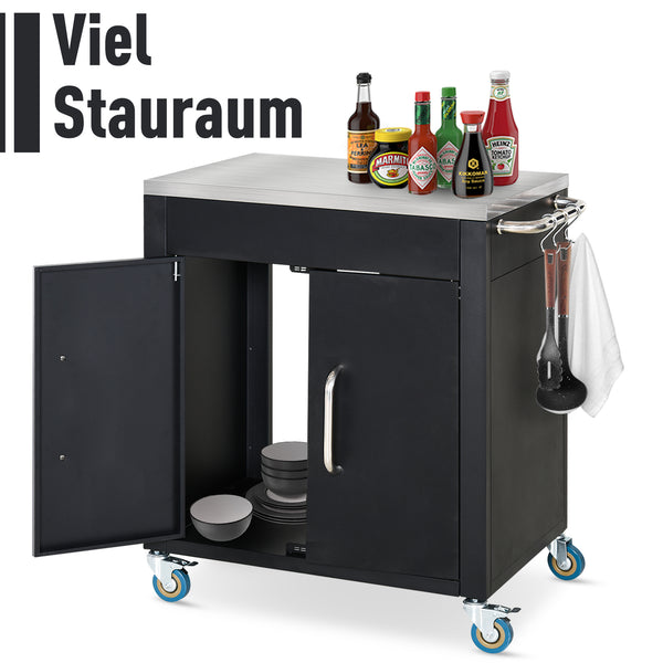 Servierwagen Küchenwagen Edelstahl 86x50x84,5 cm