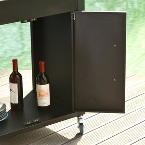 Servierwagen Küchenwagen Edelstahl 86x50x84,5 cm