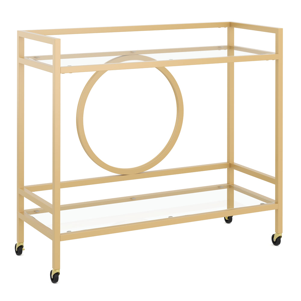 Carrello di servizio in vetro TYRO oro
