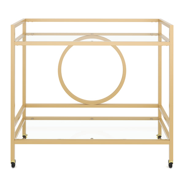 Servierwagen Glas TYRO gold
