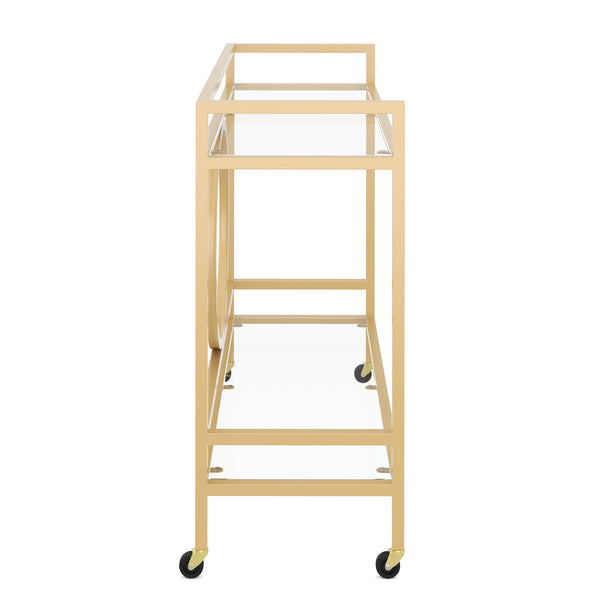 Servierwagen Glas TYRO gold