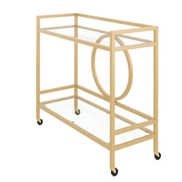 Servierwagen Glas TYRO gold