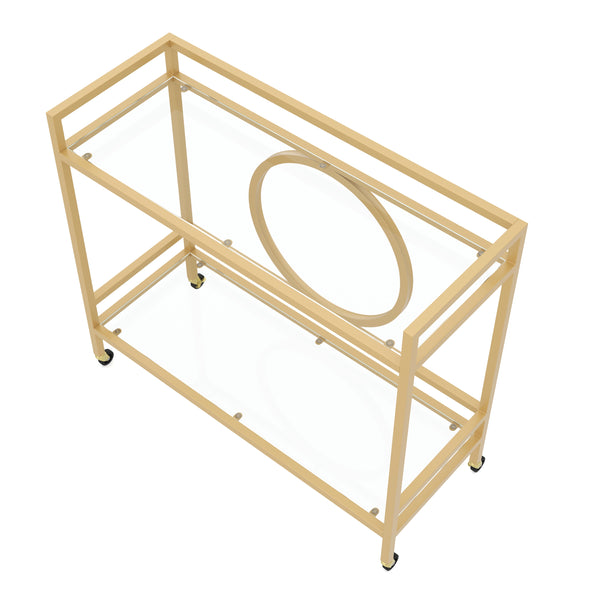 Servierwagen Glas TYRO gold