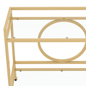 Servierwagen Glas TYRO gold