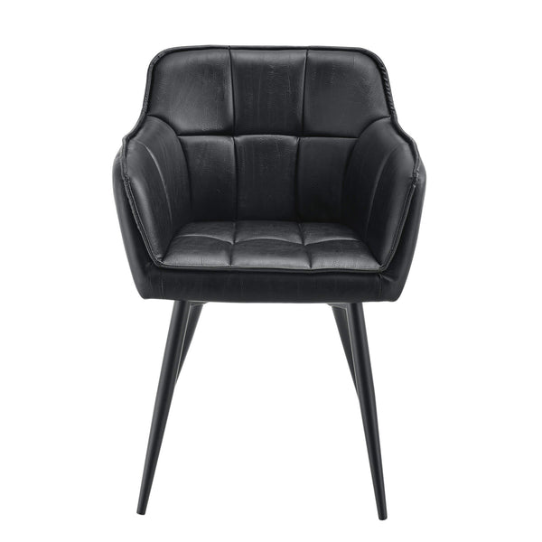 Sessel Birmingham 79x56x54 cm Wildlederimitat Schwarz