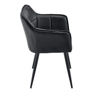 Sessel Birmingham 79x56x54 cm Wildlederimitat Schwarz