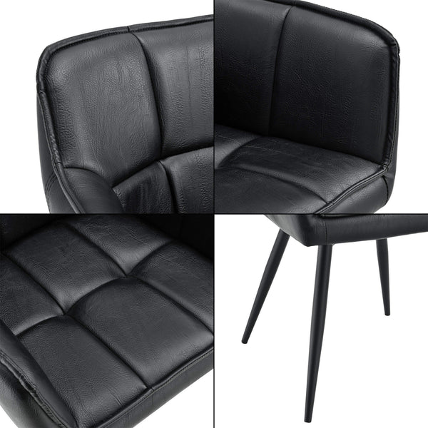 Sessel Birmingham 79x56x54 cm Wildlederimitat Schwarz