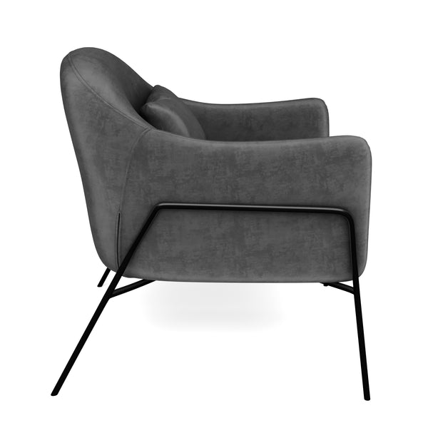 Sessel Samt CINDY anthrazit