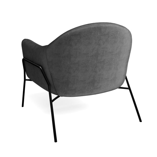 Sessel Samt CINDY anthrazit