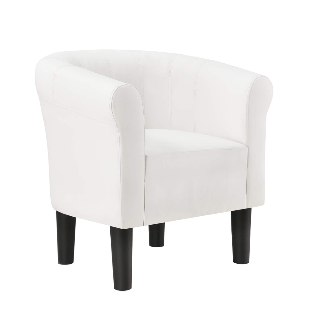 Poltrona Jelgava 70x70x58 cm tessuto bianco 