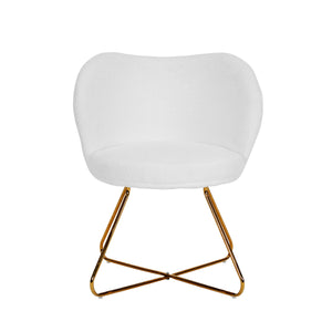 Sessel Teddy SHELDON weiss/gold