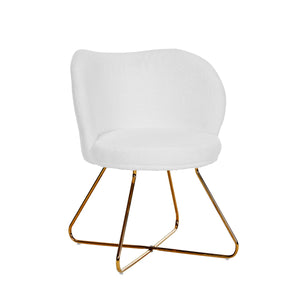 Sessel Teddy SHELDON weiss/gold