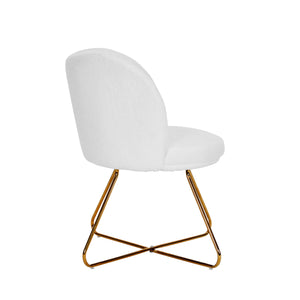 Sessel Teddy SHELDON weiss/gold