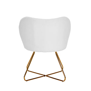 Sessel Teddy SHELDON weiss/gold