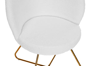 Sessel Teddy SHELDON weiss/gold