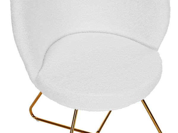 Sessel Teddy SHELDON weiss/gold
