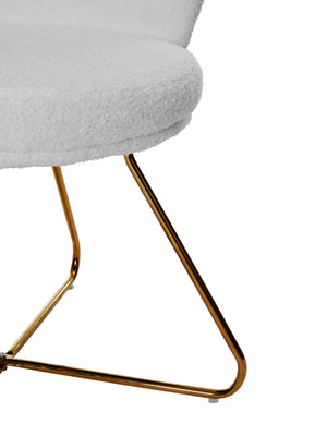 Sessel Teddy SHELDON weiss/gold