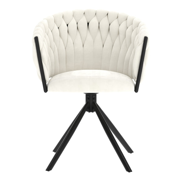Sessel Samt ALABAMA beige/schwarz