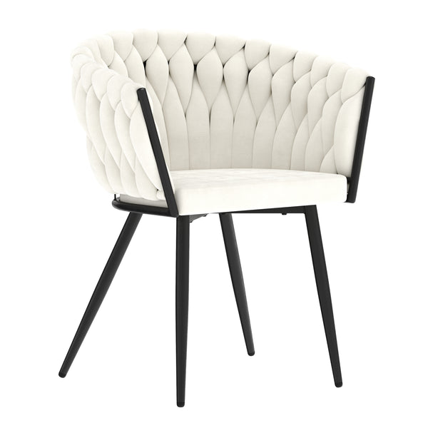 Sessel Samt ROMA beige/schwarz