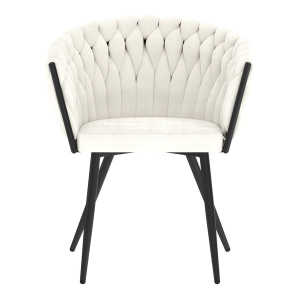 Sessel Samt ROMA beige/schwarz