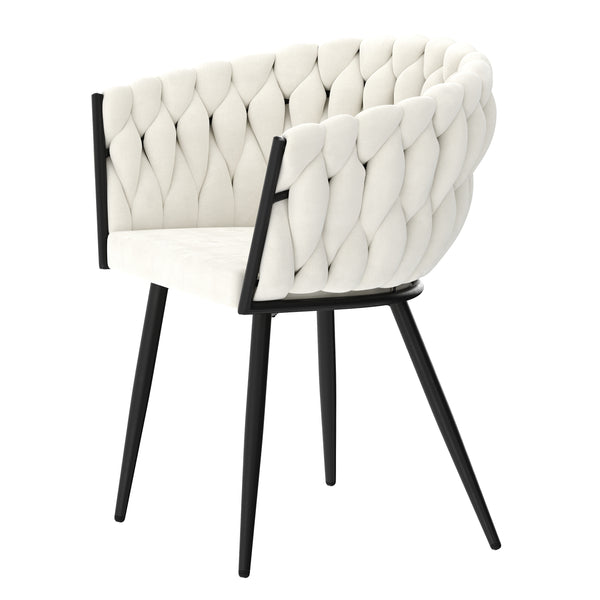 Sessel Samt ROMA beige/schwarz