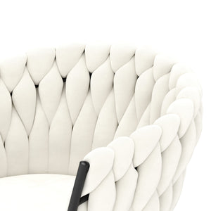 Sessel Samt ROMA beige/schwarz