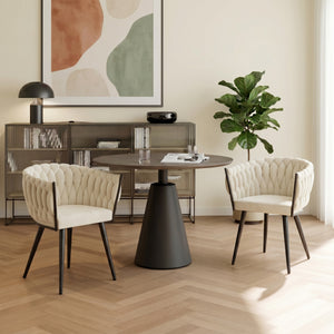 Sessel Samt ROMA beige/schwarz
