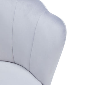 Sessel Samt SHELLY grau/schwarz