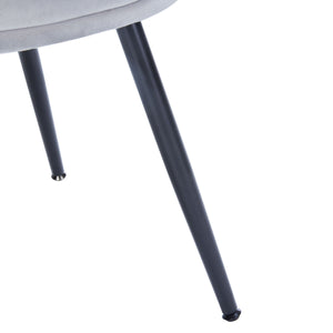 Sessel Samt SHELLY grau/schwarz
