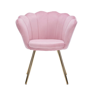 Sessel Samt SHELLY pink/gold