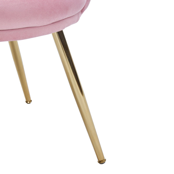 Sessel Samt SHELLY pink/gold