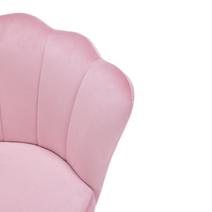 Sessel Samt SHELLY pink/gold