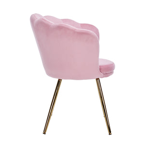 Sessel Samt SHELLY pink/gold