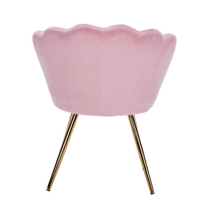 Sessel Samt SHELLY pink/gold