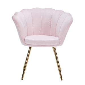 Sessel Samt SHELLY rosa/gold