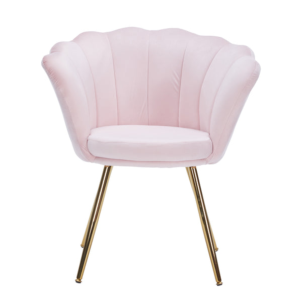 Sessel Samt SHELLY rosa/gold