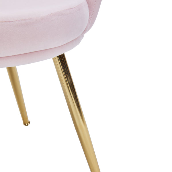 Sessel Samt SHELLY rosa/gold