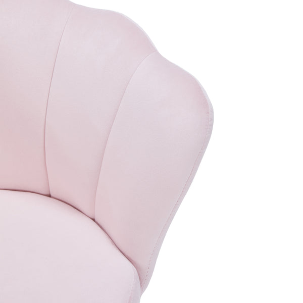 Sessel Samt SHELLY rosa/gold