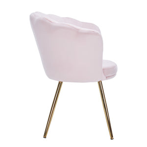 Sessel Samt SHELLY rosa/gold