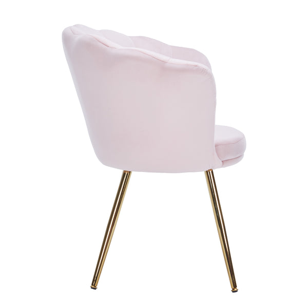 Sessel Samt SHELLY rosa/gold