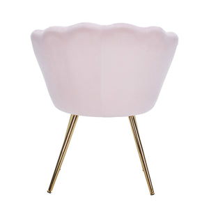 Sessel Samt SHELLY rosa/gold
