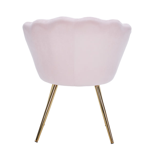 Sessel Samt SHELLY rosa/gold