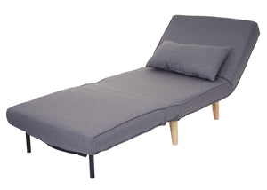 Sessel Schlafsofa Textil Hellgrau