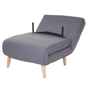 Sessel Schlafsofa Textil Hellgrau