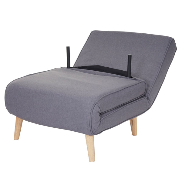 Sessel Schlafsofa Textil Hellgrau
