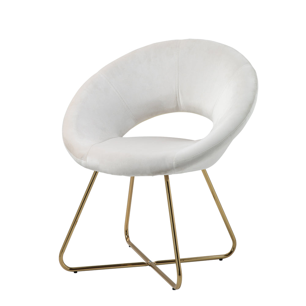 Poltrona in velluto VALS beige